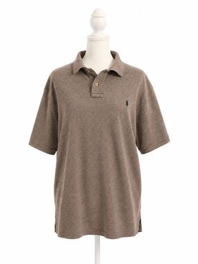 Polo Short-Sleeve Terry Cloth Polo Shirt - Gray